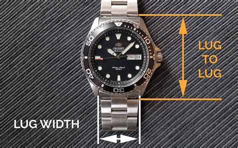 watch lug to lug measurements